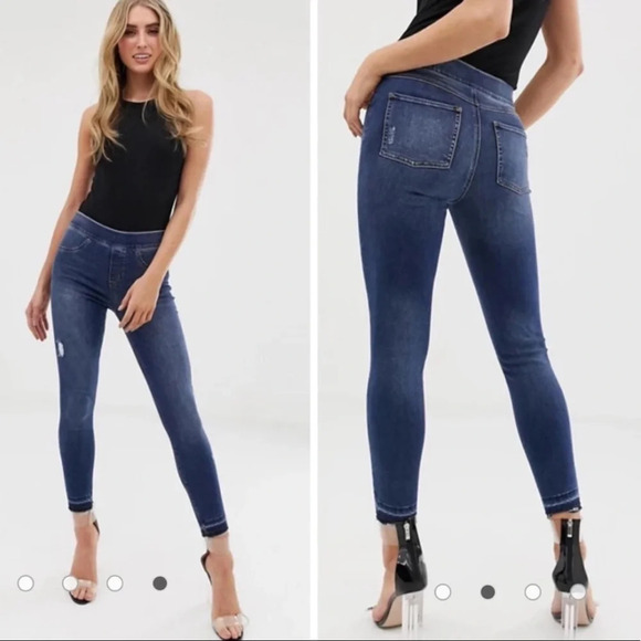 Spanx High Rise Pull On Skinny Jeans Size Small - Picture 3 of 6